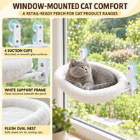 Perchoir de fenêtre pour chat robuste pour grands chats Siège de hamac peu encombrant avec verrouillage de sécurité