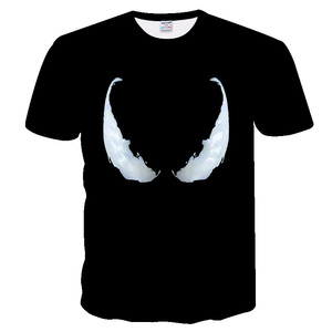 T-shirt décontracté pour homme et femme <span class=keywords><strong>Venom</strong></span> <span class=keywords><strong>Marvel</strong></span> 2019, imprimé en 3D, durable, respirant, manches courtes, polyester/coton, transfert thermique - Product Image 1