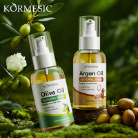 KORMESIC Private Label 100ml Minyak Rambut Argan Olive Perawatan Rambut Alami Berkilau Melembapkan Menghaluskan Menutrisi Untuk Rambut Rusak