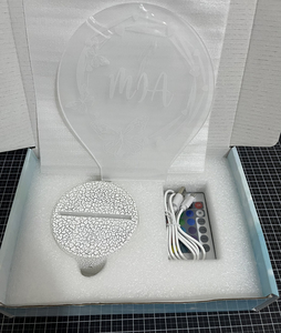 Luz de noche 3D acrílica personalizada, luna con estrellas, decoración de habitación de bebé, lámpara de noche, <span class=keywords><strong>regalo</strong></span> - Product Image 5