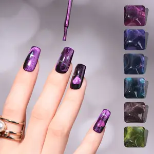 9D Cat Eye Color Cat Eye Cat eye design gel nail polish stickers factory price gel nail