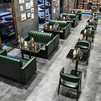 Mobilier moderne pour bar/restaurant, café-restaurant style industriel, dessus de table en marbre noir, cabine de canapé pour restaurant