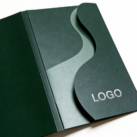 Porte-documents de luxe pour l'immobilier, avec logo personnalisé en feuille d'or, format A4, élégant, impression offset, pochette de présentation de propriétés haut de gamme