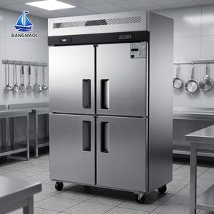 Equipamento de Cozinha Comercial, Freezer Vertical de Aço Inoxidável com 4 Portas e Tubo de Cobre, Freezer Rápido - Product Image 1