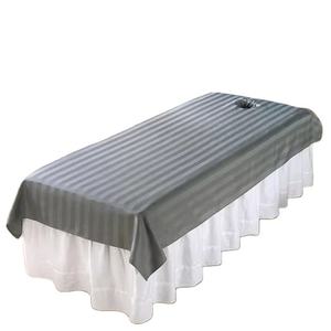 4 tailles de drap de <span class=keywords><strong>table</strong></span> de massage en coton mercerisé rayé <span class=keywords><strong>pour</strong></span> salon de beauté SPA couvre-lit respirant sans trou - Product Image 1