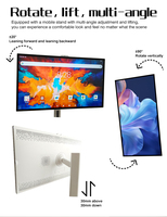 Tablet TV con Pantalla Táctil Inteligente, Sistema Operativo Android, Soporte Giratorio para TV, Pantalla LED Inteligente Móvil, TV Portátil para Baño