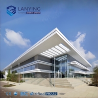 Edificio de Oficinas Prefabricado de Estructura de Acero Moderna, Muro Cortina de Vidrio, Edificio Comercial de Gran Altura, Solución Personalizable