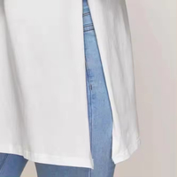 Logo personnalisé imprimé T-shirt basique décontracté pour femmes Haut à manches courtes en blanc pur grande taille pour les filles et les femmes