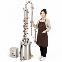 Système de distillation homologué ATEX/ISO, équipement de production d'alcool en cuivre et acier inoxydable
