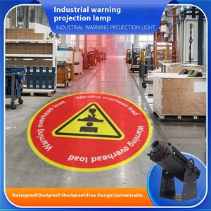 Logo gobo dự <span class=keywords><strong>LED</strong></span> đèn quảng cáo cảnh báo an toàn công nghiệp cho nhà máy xưởng IP65 kính sàn cửa đầu chiếu - Product Image 2