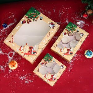 Dropshipping Shopify <b>Christmas</b> Cupcake <b>Box</b> With Clear Window For Mousse Dessert Pastry Takeout Packaging - Product Image 3