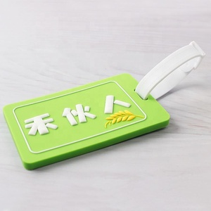 Sublimation de logo personnalisé blanc PVC étiquette à bagage sangle boucle en plastique - Product Image 5