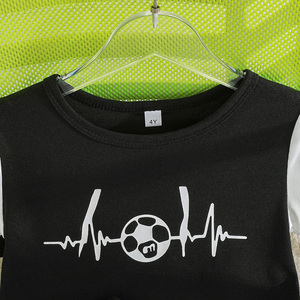 Conjunto de dos piezas de verano para niños de 3 a 8 años Camiseta deportiva sin mangas con estampado de letras y pantalones cortos informales para deportes al aire libre para <span class=keywords><strong>adolescentes</strong></span> - Product Image 3