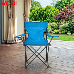 เก้าอี้ชายหาดพับได้พกพา Woqi สีฟ้า ผ้า Oxford ขนาด 50x50x80 ซม. พร้อมที่วางแก้ว สำหรับตั้งแคมป์และตกปลา - Product Image 3