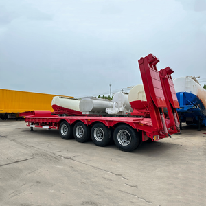 Remolques de camión de remolque de cama semibaja de 4 ejes de 80 toneladas <span class=keywords><strong>para</strong></span> un transporte eficiente de carga pesada a granel - Product Image 4