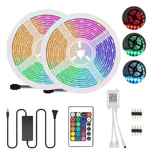 WELLUX 5050 12V 5M 10M China Light RGB Colored Cinta tuya smart Colores Waterproof Remote Control Smart Wifi Led Strip