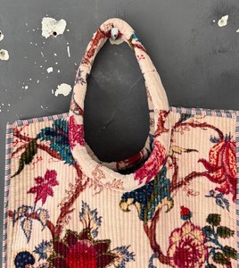 Bolso Tote Acolchado de Algodón, Hecho a Mano, con Estampado Tradicional Indio, para Viajes, Compras, Bolso de Hombro - Product Image 2