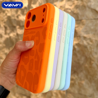 VAWI S089 – Coque de téléphone en silicone liquide à imprimé léopard, design exclusif, pour iPhone 16 17 Pro Max, antichoc et magnétique