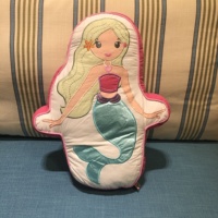 Oreiller sirène en coton pur avec noyau non amovible 30*50cm, accessoires de literie pour bébés et enfants, sans fermeture, sans logo/graphisme