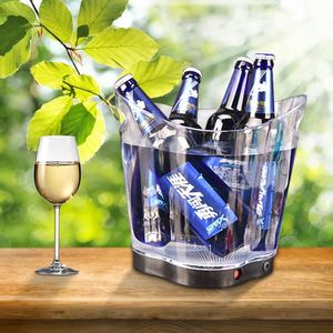 5.5L RGB Modern Round Oval Party Ktv Bar Led PS Plastic Ice Bucket Cooler <b>Box</b> for <b>Champagne</b> Wine Beer - Product Image 3
