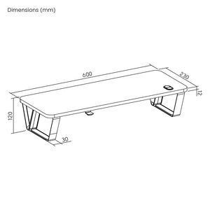 STB32-01 chơi game màn hình Riser với Infinity gương chiếu sáng LED RGB Màn hình máy tính đứng - Product Image 6