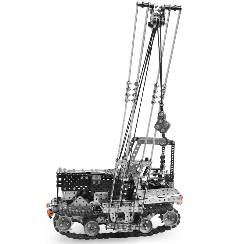Car Diy Assembly Toys For Adults 3d Metal Puzzle 1929pcs Metal Building Blocks Set Remote Control Crane Truck Model Engineering