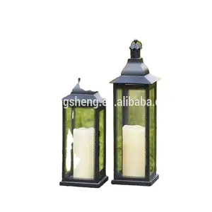 3 inch outdoor candle lanterns for LED flameless rustic candle