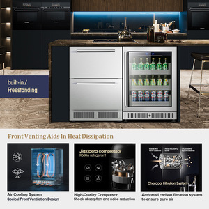 Tủ lạnh hai ngăn kéo bằng thép không gỉ chống thấm, dùng được trong nhà và ngoài trời - Product Image 3