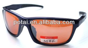 POTAI Durable Unisex <b>Sunglasses</b> with Gradient <b>Lenses</b> Hard Coating PC Frame Material S Black Frame Model 3584 - Product Image 1