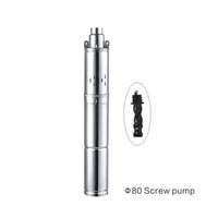 Pompe à eau submersible à vis sans balais 72V 3 pouces 150M alimentée par énergie solaire pour puits forés, pompe solaire domestique pour puits profond en acier inoxydable
