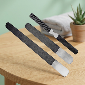 Juego de limas de uñas de doble cara con patrón de diamante de grano 180, herramienta desechable para el cuidado de las uñas, removedor de piel dura, 20 cm, empaque en caja de color - Product Image 1