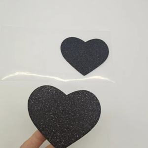 Neue Trendige Herzförmige Schwarze Niedliche Mädchen-Stil Nippelabdeckungen Aufkleber Set Sexy Brustwarzenabdeckung - Product Image 5