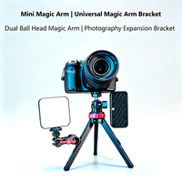 Support de bras magique multifonctionnel à double vis 1/4'' 360° °   Support de caméra à rotule pour éclairage d'appoint de moniteur et microphone OEM ODM