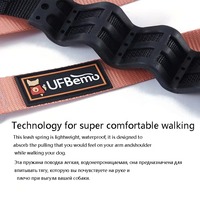 Laisse pour chien personnalisée en néoprène, souple, durable, absorbant les chocs, pour la course et la marche, avec poignée, OEM sur mesure, vente en gros
