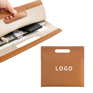 Bolsas Impermeables A4 Personalizadas para Maletines, Bolsa de Almacenamiento de Documentos de Cuero con Asa - Product Image 3