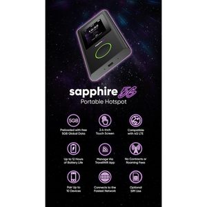TravelWifi Sapphire 5G โมบายฮอตสปอต 5G ไตรแบนด์ พกพาสะดวกสำหรับการเดินทาง พร้อมหน้าจอสัมผัสขนาดใหญ่ - Product Image 5