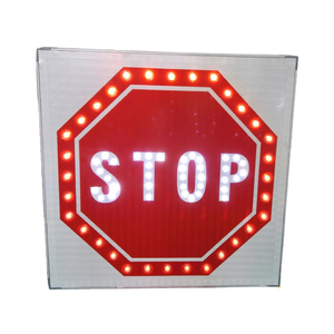 Trung Quốc <span class=keywords><strong>Led</strong></span> nhà cung cấp bán buôn cao phản ánh giao thông an toàn đường bộ dấu hiệu cảnh báo tích hợp bảng nhôm năng lượng mặt trời giao thông dấu hiệu dừng - Product Image 3