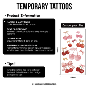 Adesivi per Tatuaggi <span class=keywords><strong>Temporanei</strong></span> Impermeabili <span class=keywords><strong>Personalizzati</strong></span> Tatuaggi Finti Bianchi Crea il Tuo Design a Trasferimento d'Acqua Atossico - Product Image 3