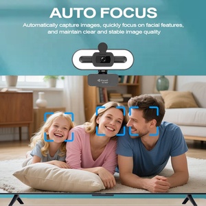 D2 Full HD <strong>Web</strong> <strong>Camera</strong> with Microphone for PC Laptop 1080P Live Streaming Flexible USB Interface With Light - Product Image 6