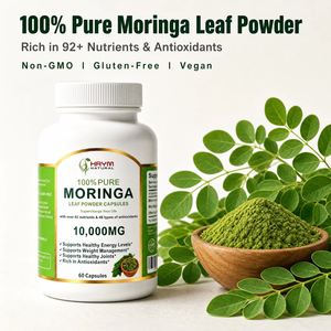 Capsule di Polvere di Moringa Naturale ad Alto Contenuto, Antiossidante, Migliora l'Immunità del Corpo, Favorisce la Digestione, Integratore Proteico per Adulti - Product Image 2