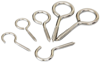 Kit d'anneaux de vis autotaraudeuses en acier inoxydable blanc vis à oeil de mouton collier d'articulation crochet fer à souder matériel collier de robinet robinet robinet B