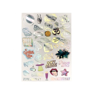 Private Color Print Laser Korean <strong>Deco</strong> Kiss Cut Planner Sticker <strong>Sheet</strong> Custom Glitter Clear Sticker <strong>Sheet</strong> - Product Image 3