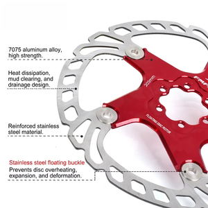 Sonnette de sécurité en forme de cœur pour vélo de montagne en acier inoxydable avec disque de frein flottant - Product Image 4