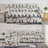 Großhandel Maßgefertigter Moderner Elastischer Dehnbarer Wasserdichter Sofabezug Waschbar 1-4-Sitzer Möbelüberzug Unifarben Wohnzimmer