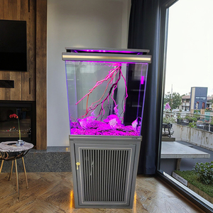 Aquarium de luxe écologique de <span class=keywords><strong>125</strong></span> gallons avec filtre et pompe de fond, verre ultra-clair à faible teneur en fer et support en aluminium - Product Image 1