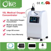 Nouveautés OLIVE 2026 Générateur d'Oxygène Portable de Qualité Médicale 5L/10L à Double Débit pour Hôpital et Usage Domestique