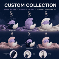 Jouet en peluche personnalisé OEM ODM, animal en peluche, mascotte, porte-clés Moonveil Mask Pal, cadeau d'entreprise pour la beauté et les soins de la peau, promotion du logo