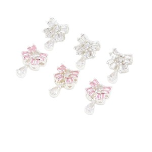 Breloques en cristal en forme de fleur avec pendentif en forme de larme pour la fabrication de bijoux DIY, perles multi-trous plaquées or et argent 14 carats - Product Image 5