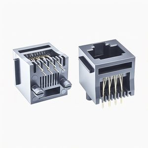 1x1 cổng 8Pin Dip nữ RJ45 PCB ổ cắm dẫn biến áp lọc thông qua lỗ Hàn RJ45 Ethernet kết nối - Product Image 1