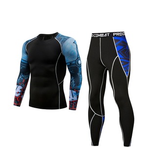Mallas deportivas <span class=keywords><strong>de</strong></span> manga larga para <span class=keywords><strong>hombre</strong></span>, <span class=keywords><strong>de</strong></span> secado rápido Camiseta deportiva, ropa <span class=keywords><strong>de</strong></span> fitness elástica <span class=keywords><strong>de</strong></span> secado rápido - Product Image 2